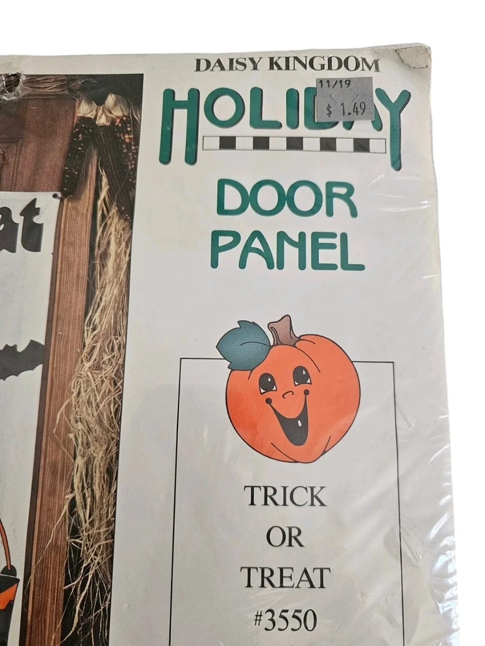 Halloween Fabric Door Panel Bear Clown Trick Or Treat 3550 Daisy Kingdom 90s Vtg